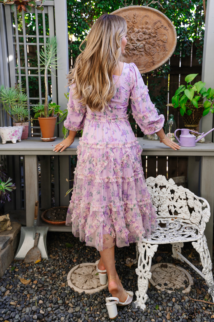 Catherine Midi Dress in Lavender-Adult