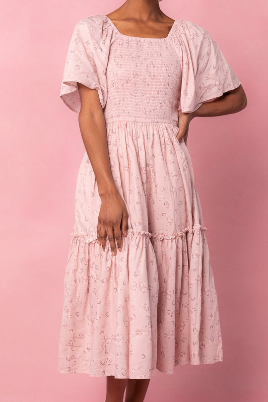 Lennon Dress in Dusty Pink