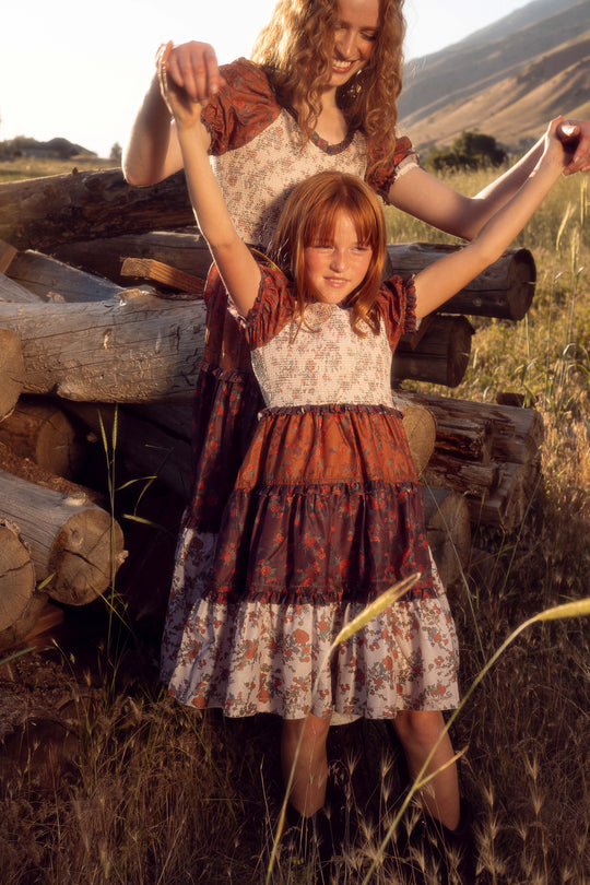 Mini Emily Dress in Fall Floral