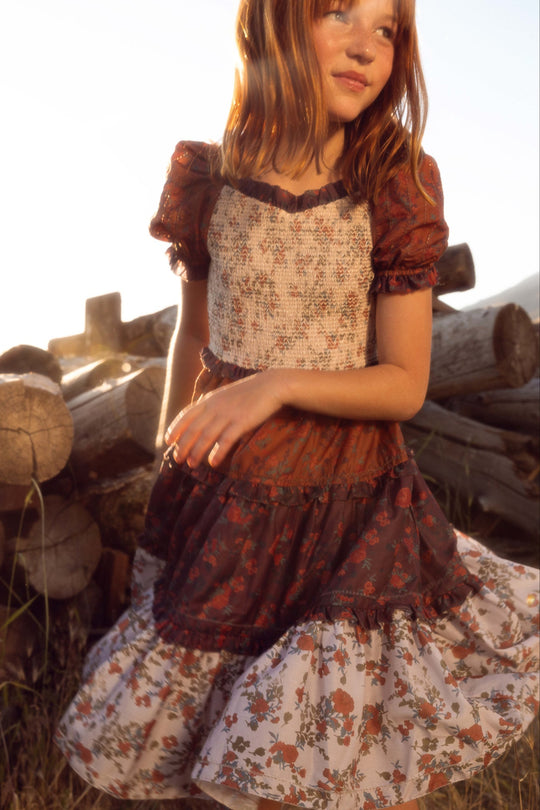 Mini Emily Dress in Fall Floral