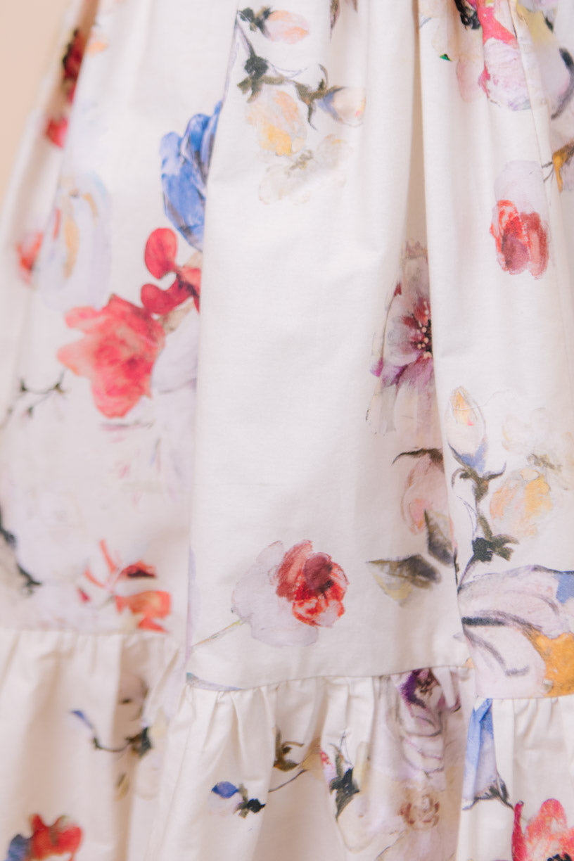 Coco Dress in Cream Floral - FINAL SALE