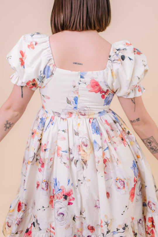Coco Dress in Cream Floral