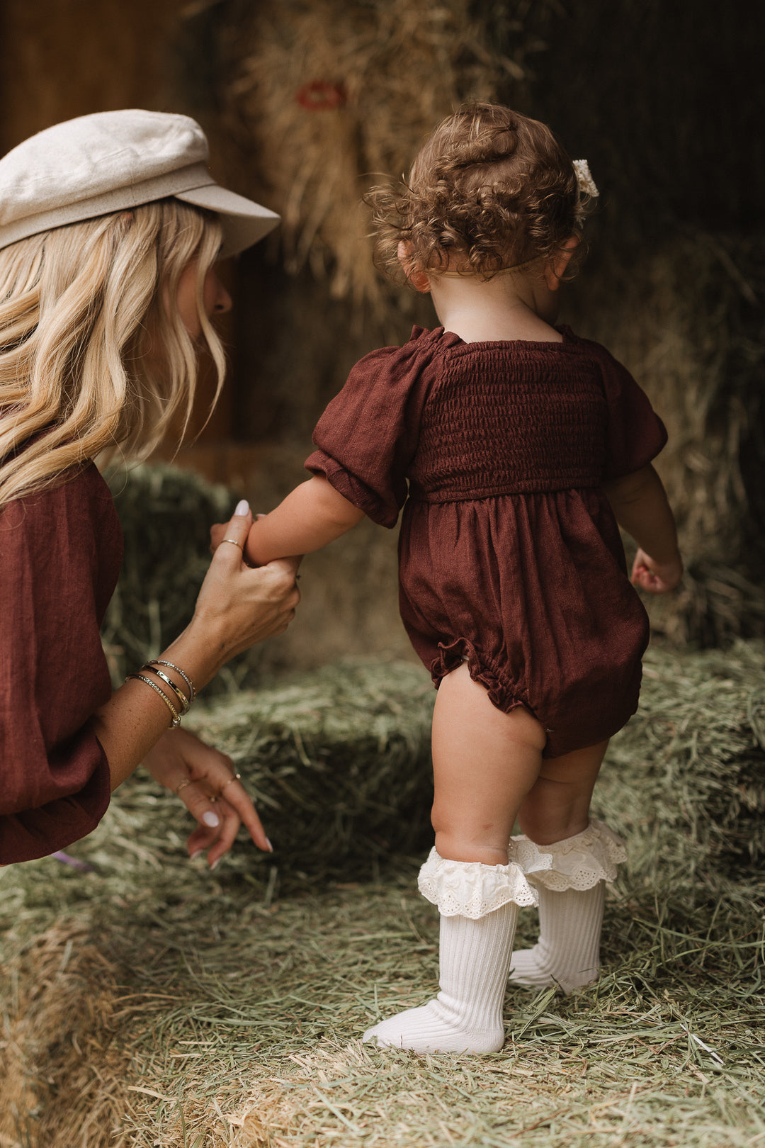 Baby Lani Romper in Brown