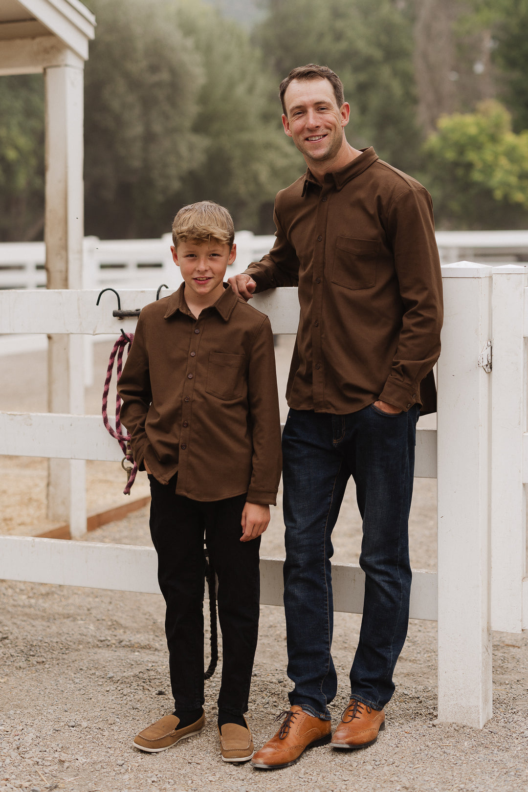 Boys John Shirt in Brown