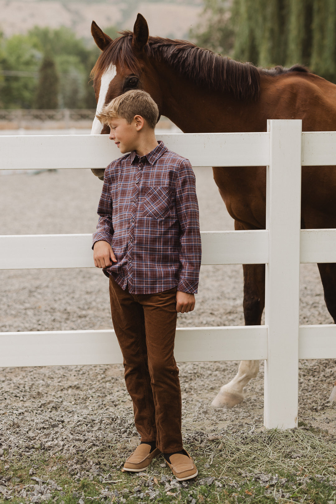 Boys John Shirt in Virginia Plaid