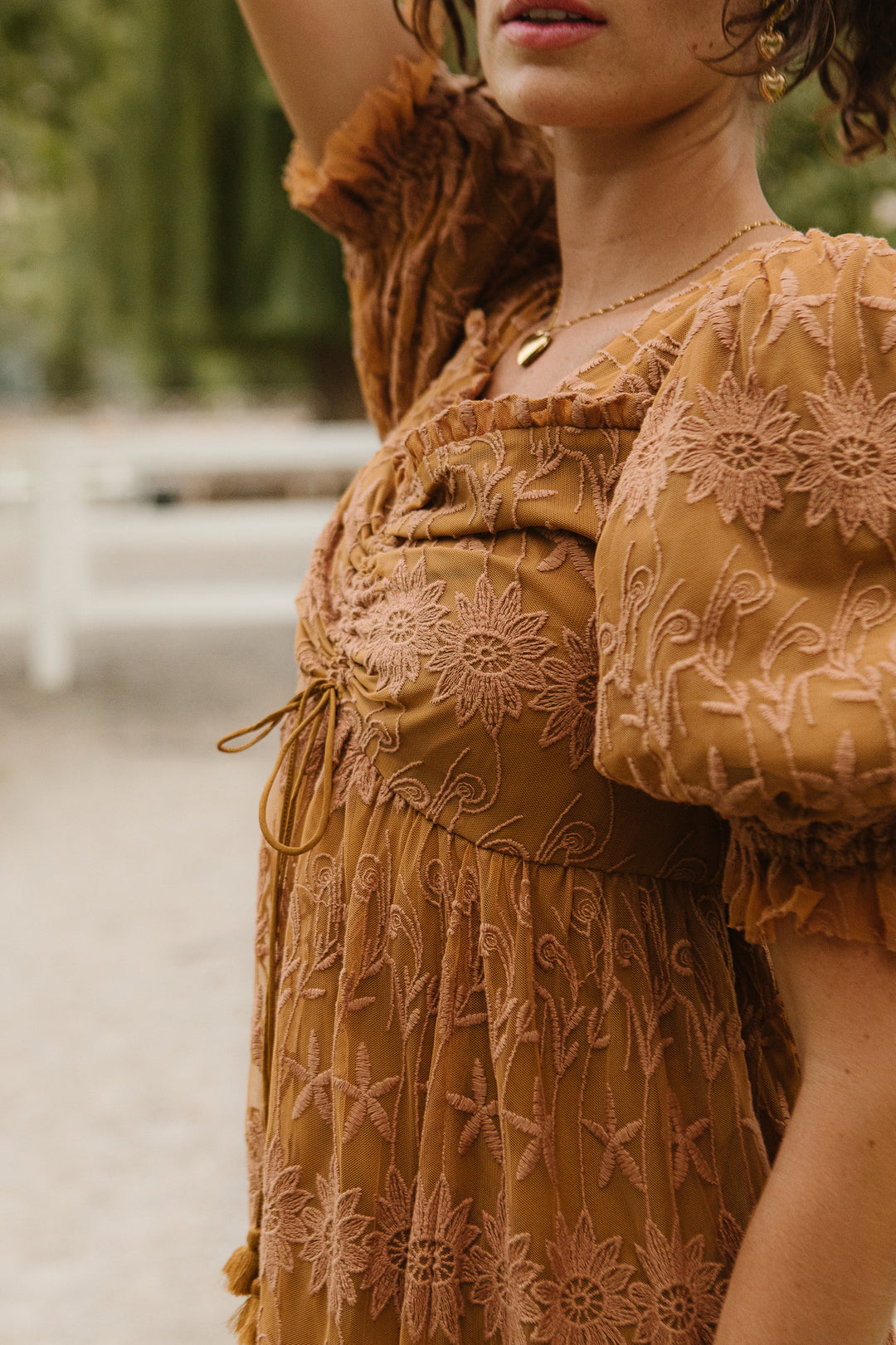 Honey Dress in Brown Lace