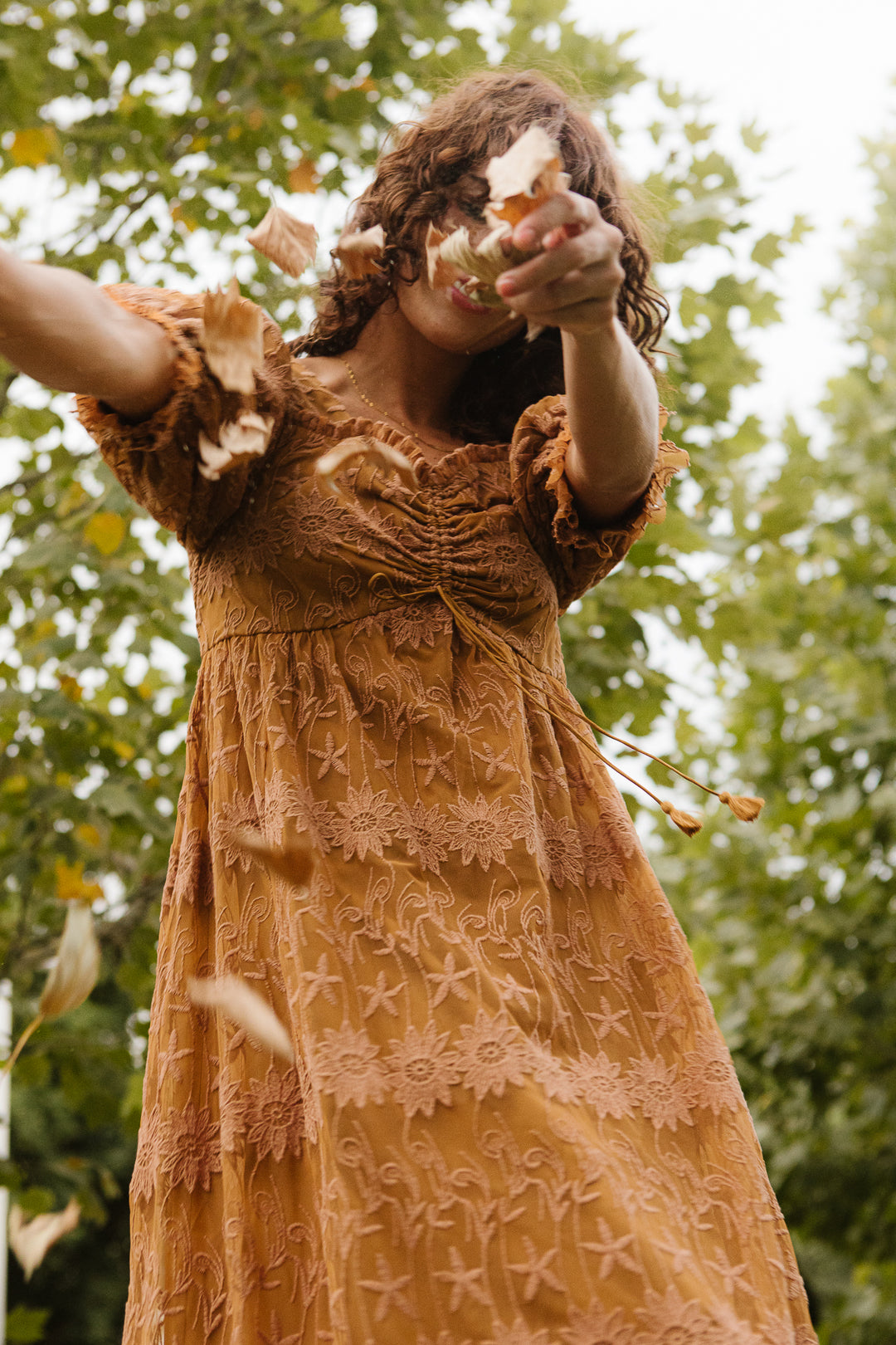 Honey Dress in Brown Lace