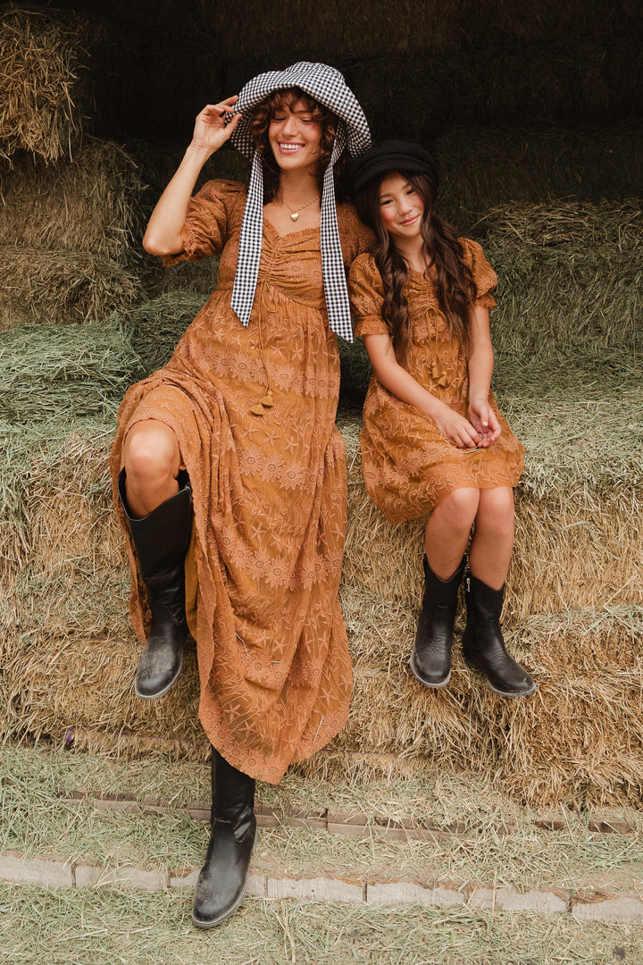 Honey Dress in Brown Lace