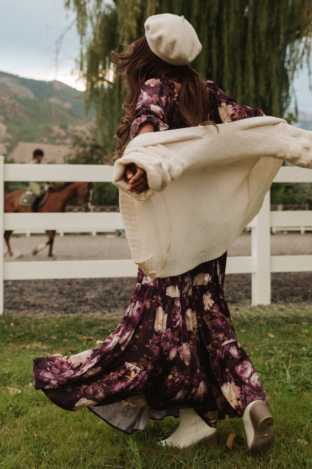 Serena Dress in Purple Floral