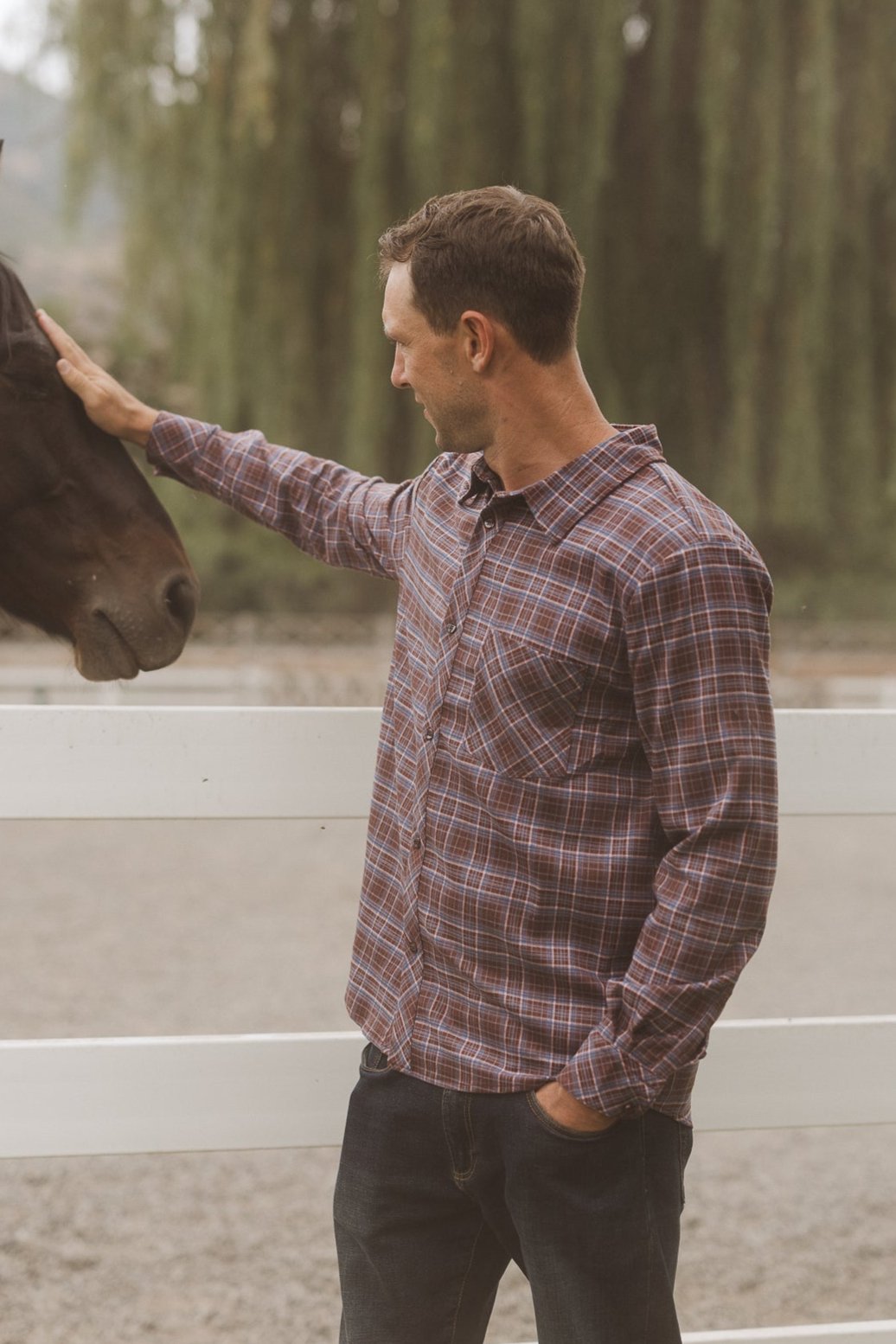 Mens John Shirt in Virginia Plaid