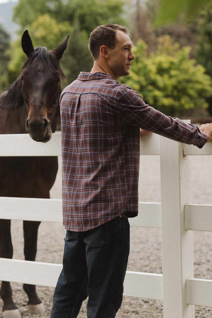 Mens John Shirt in Virginia Plaid