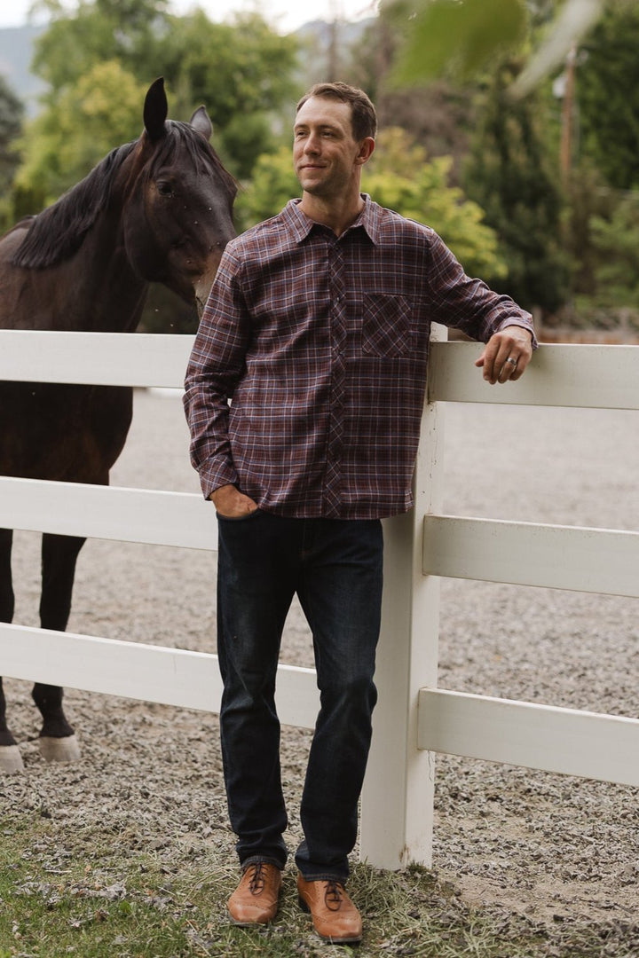 Mens John Shirt in Virginia Plaid