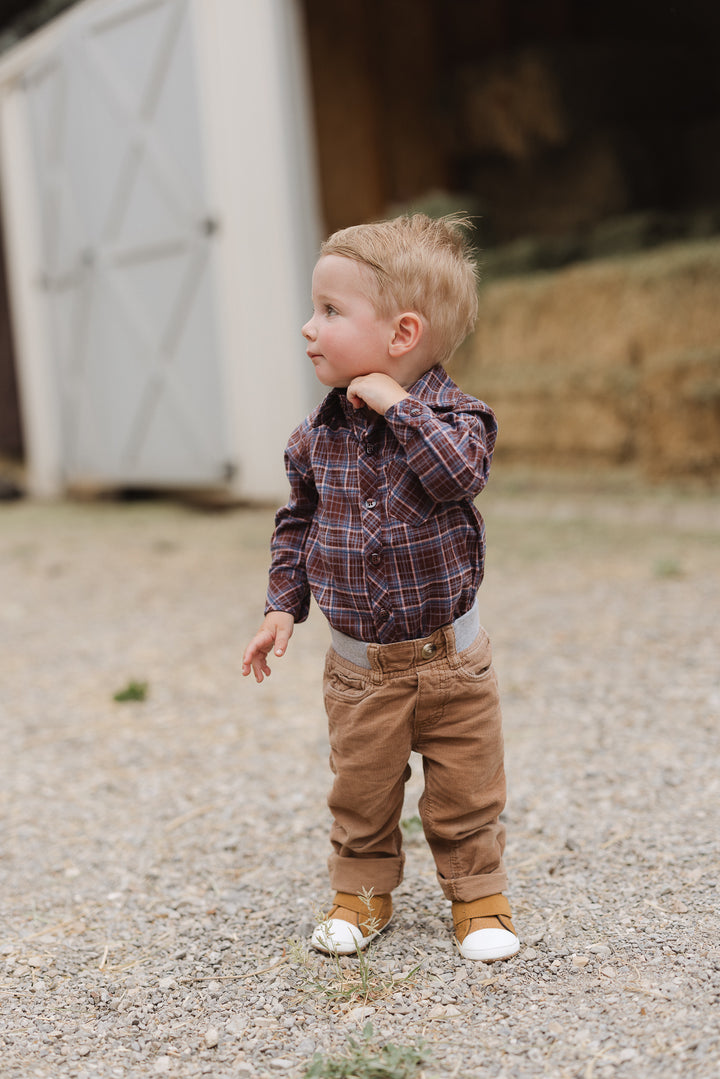 Baby Boys John Shirt in Virginia Plaid - FINAL SALE