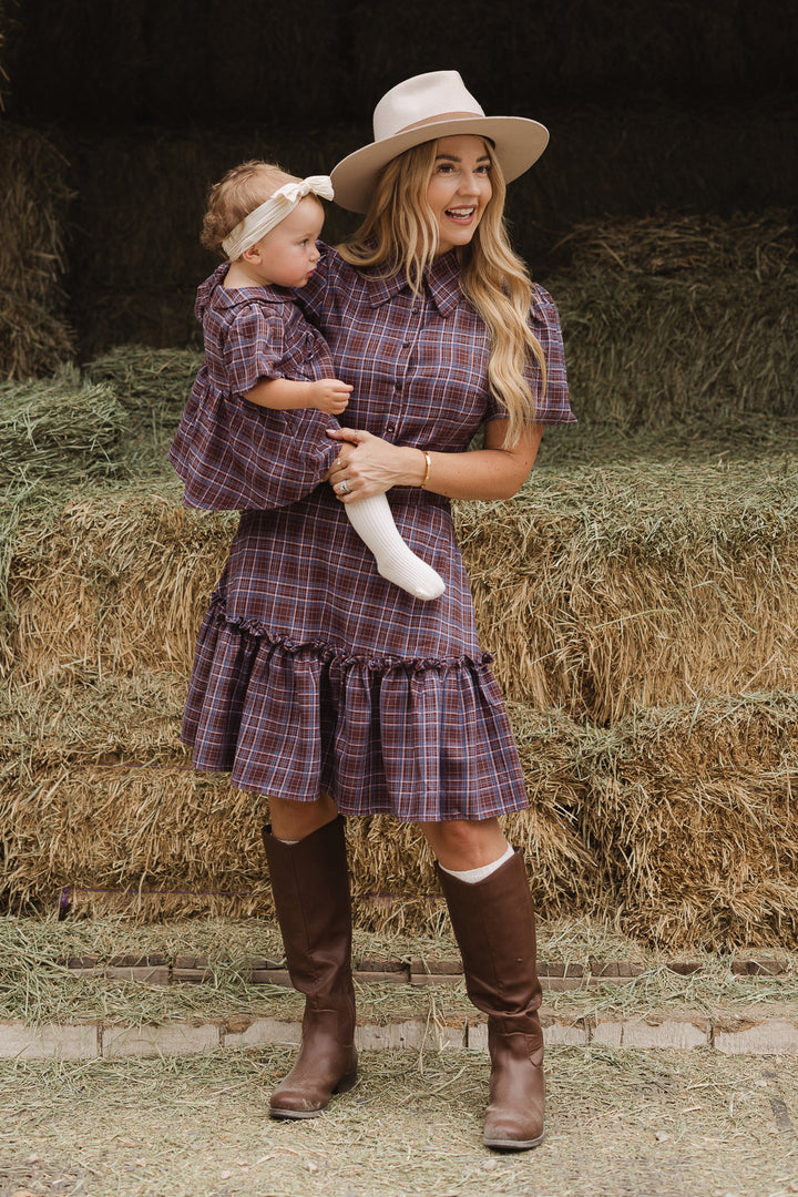 Baby Virginia Dress Set in Plaid