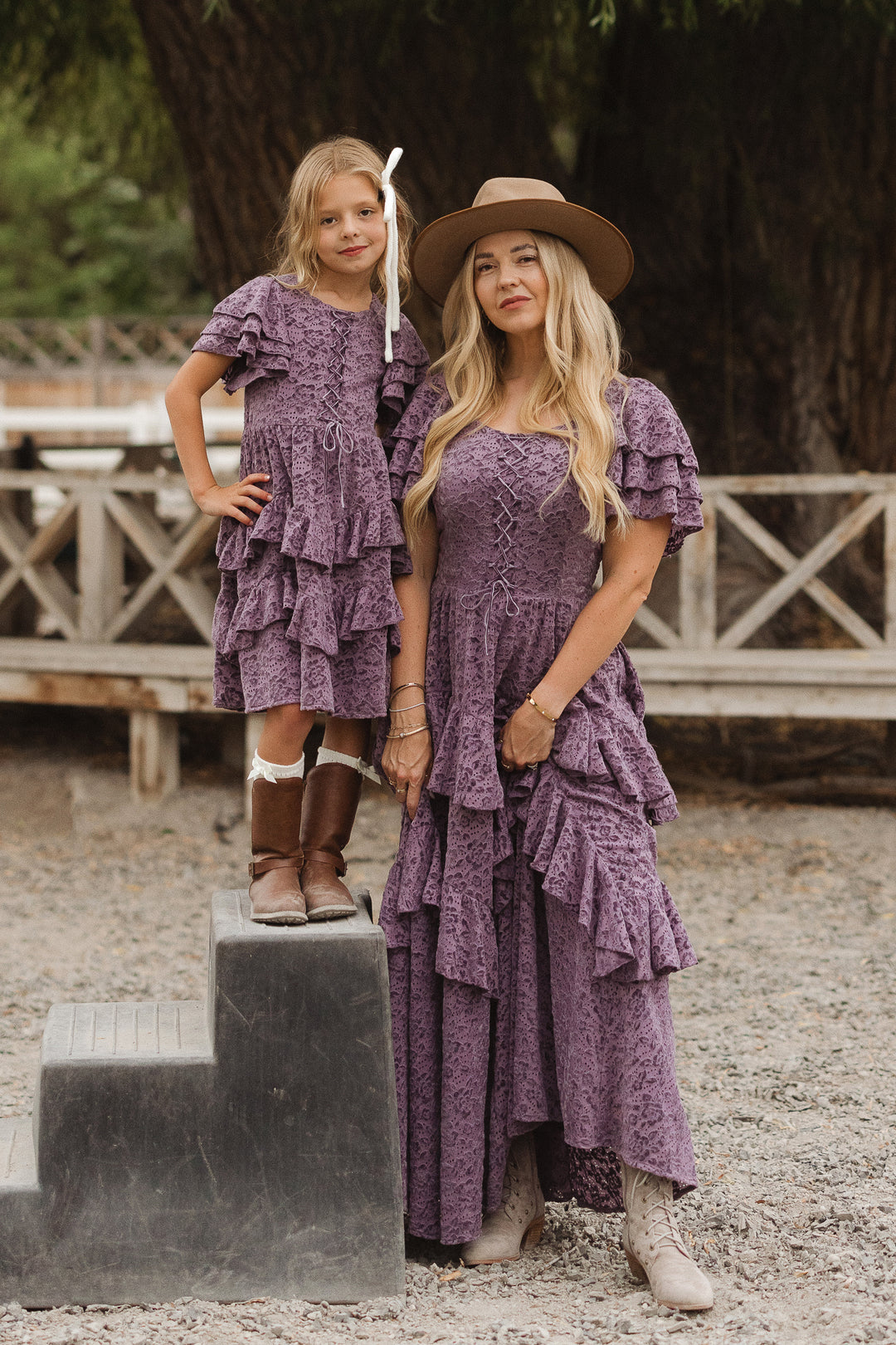 Solana Dress in Purple Lace