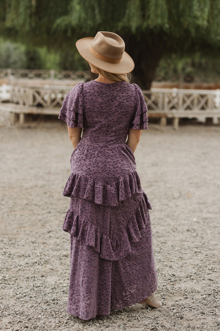 Solana Dress in Purple Lace