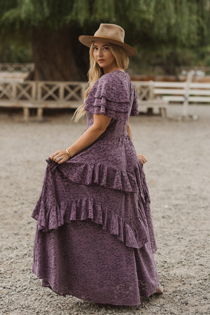 Solana Dress in Purple Lace