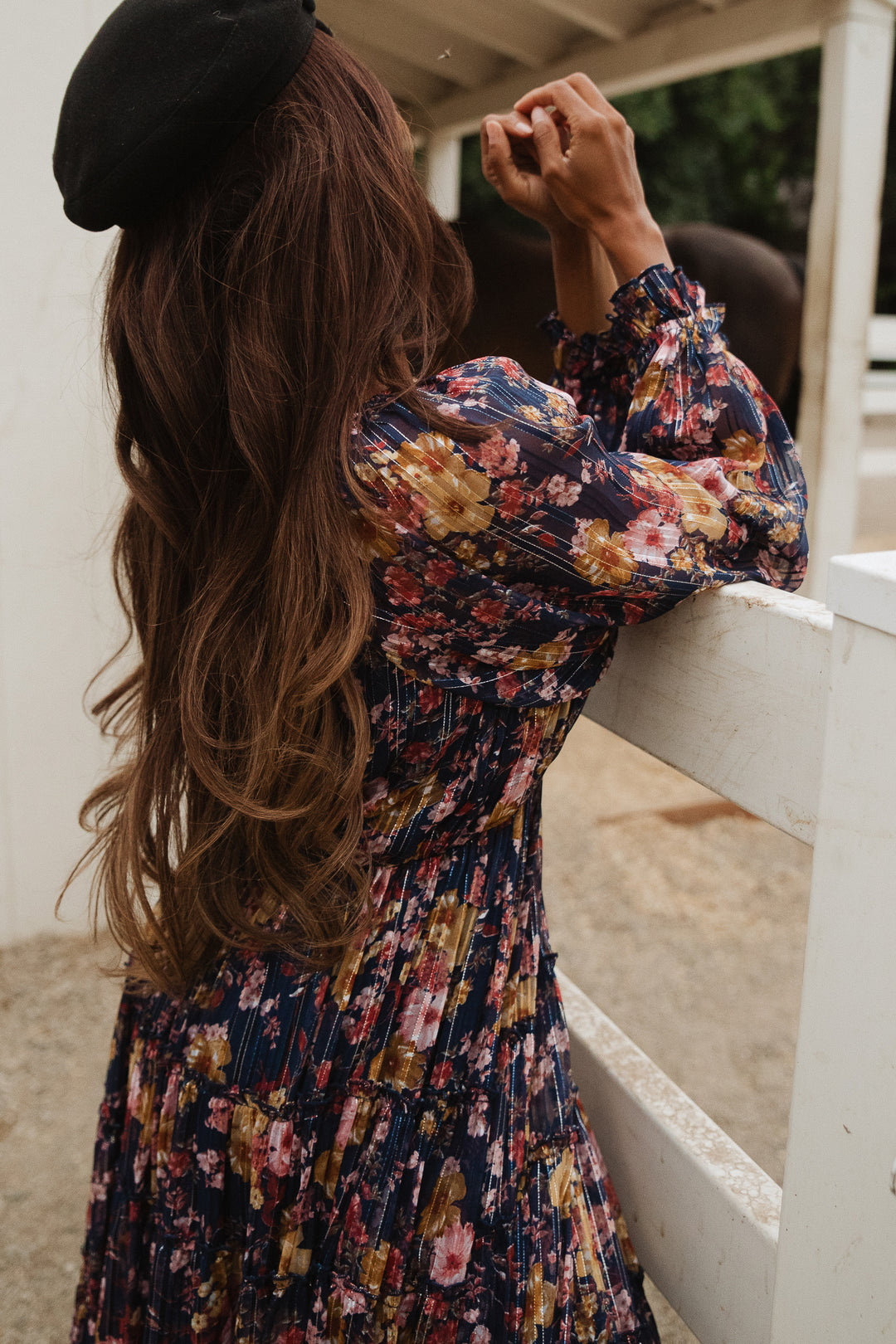 Cassia Dress in Navy Floral