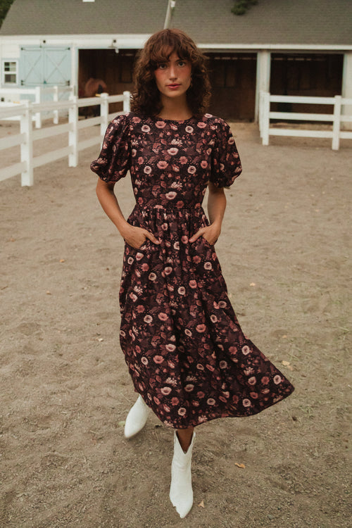 Odette Dress in Moody Floral