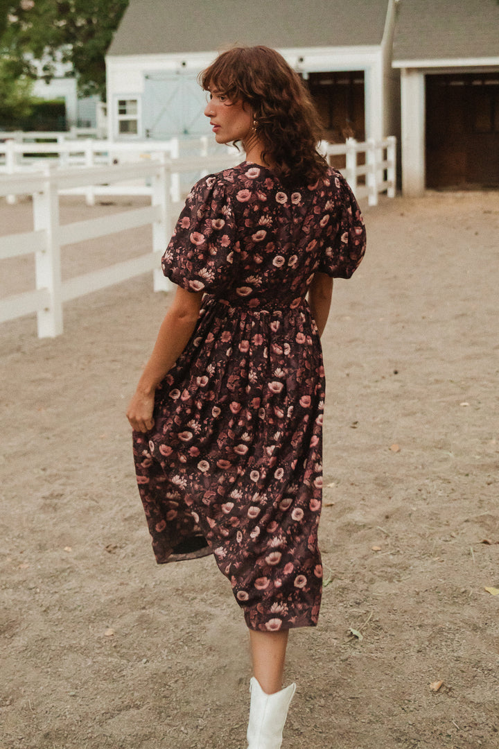 Odette Dress in Moody Floral