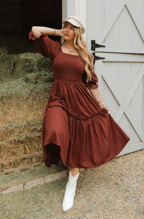 Lani Dress in Brown