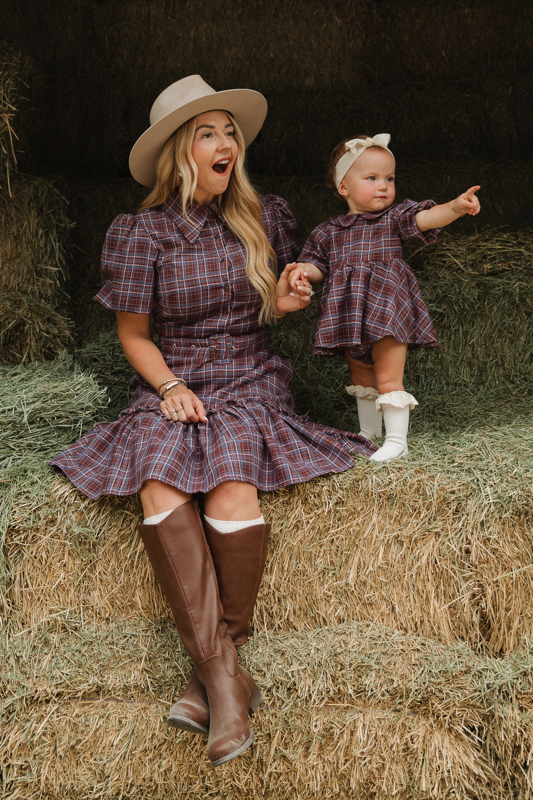 Baby Virginia Dress Set in Plaid