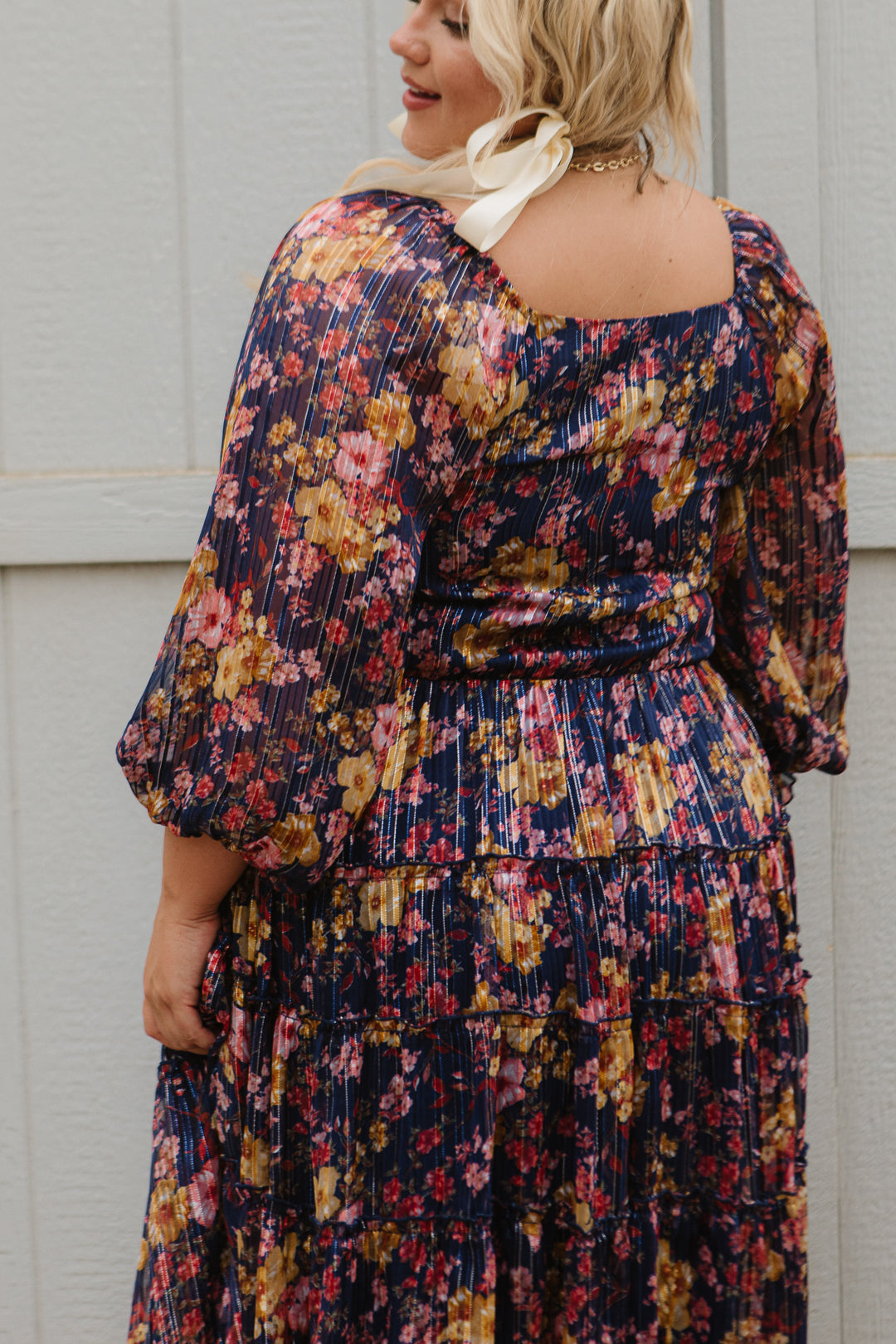 Cassia Dress in Navy Floral - FINAL SALE