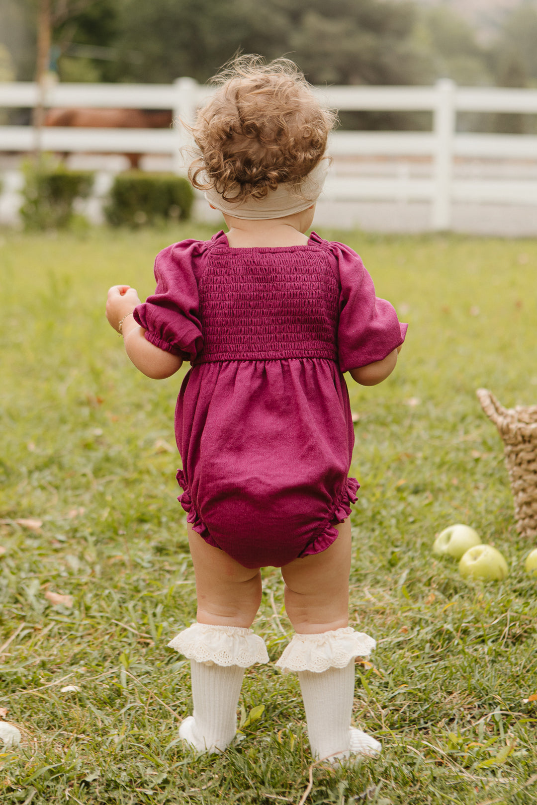 Baby Lani Romper in Berry