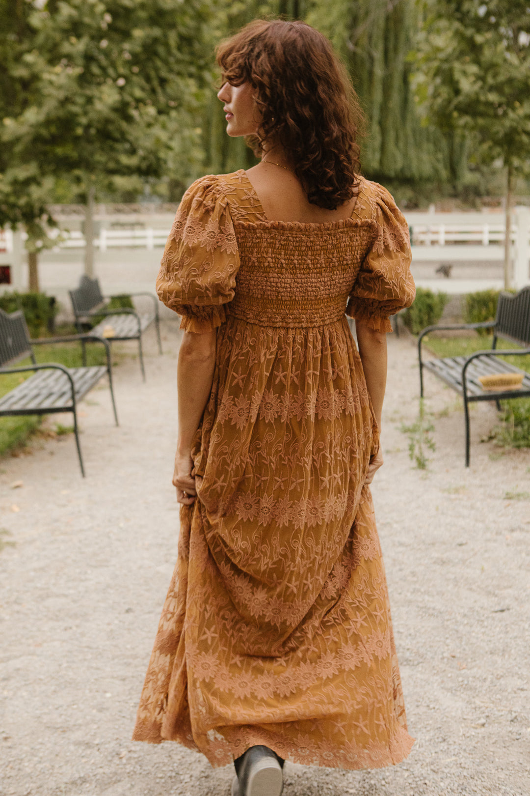 Honey Dress in Brown Lace