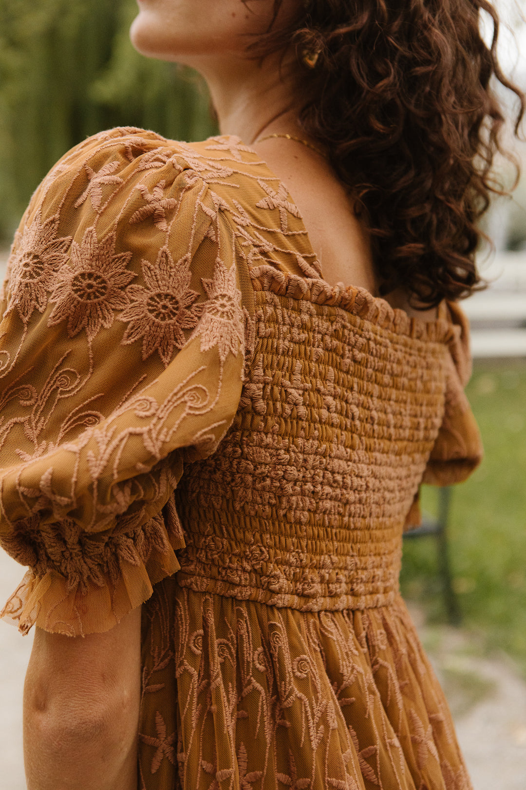 Honey Dress in Brown Lace