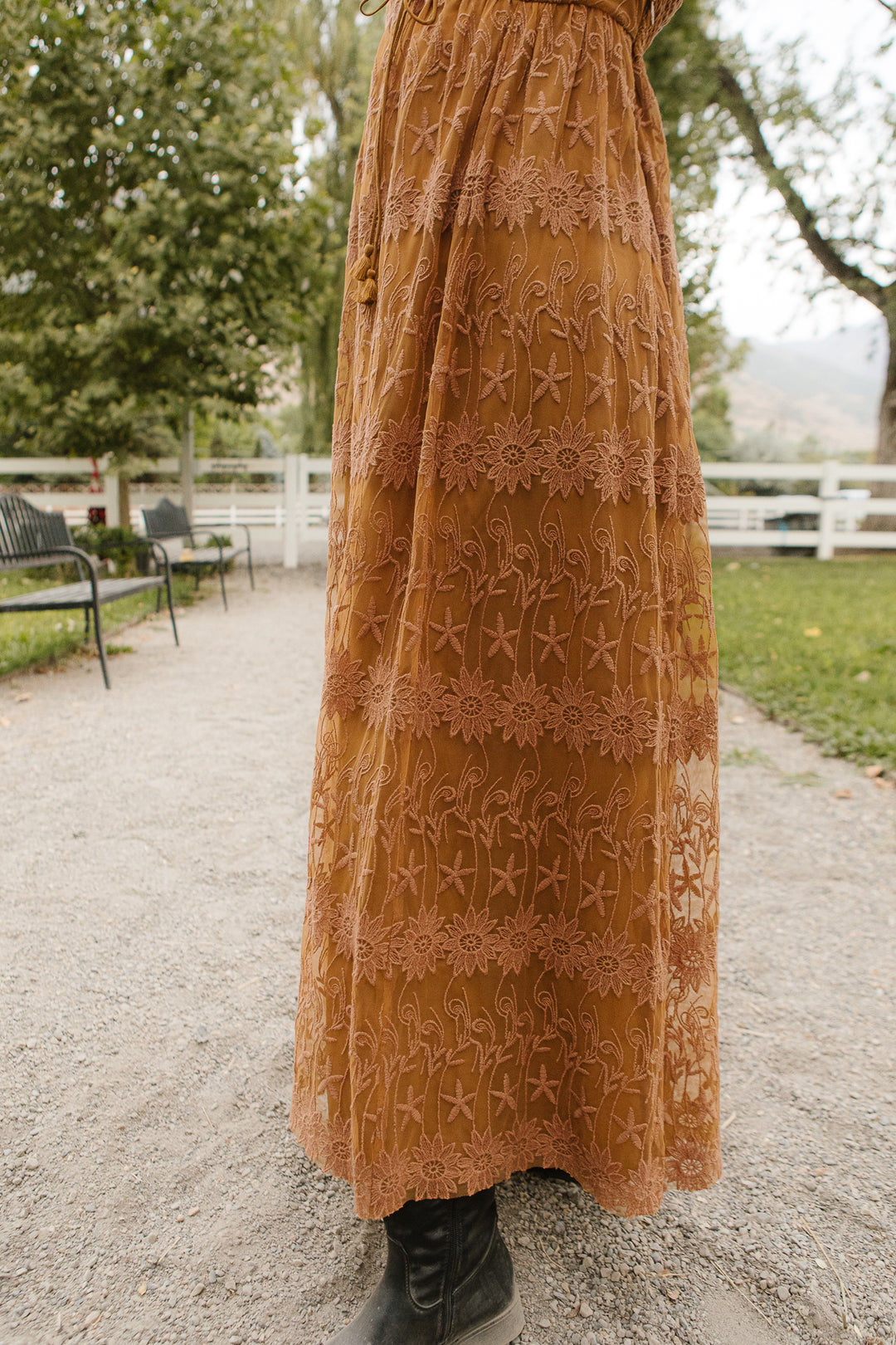 Honey Dress in Brown Lace