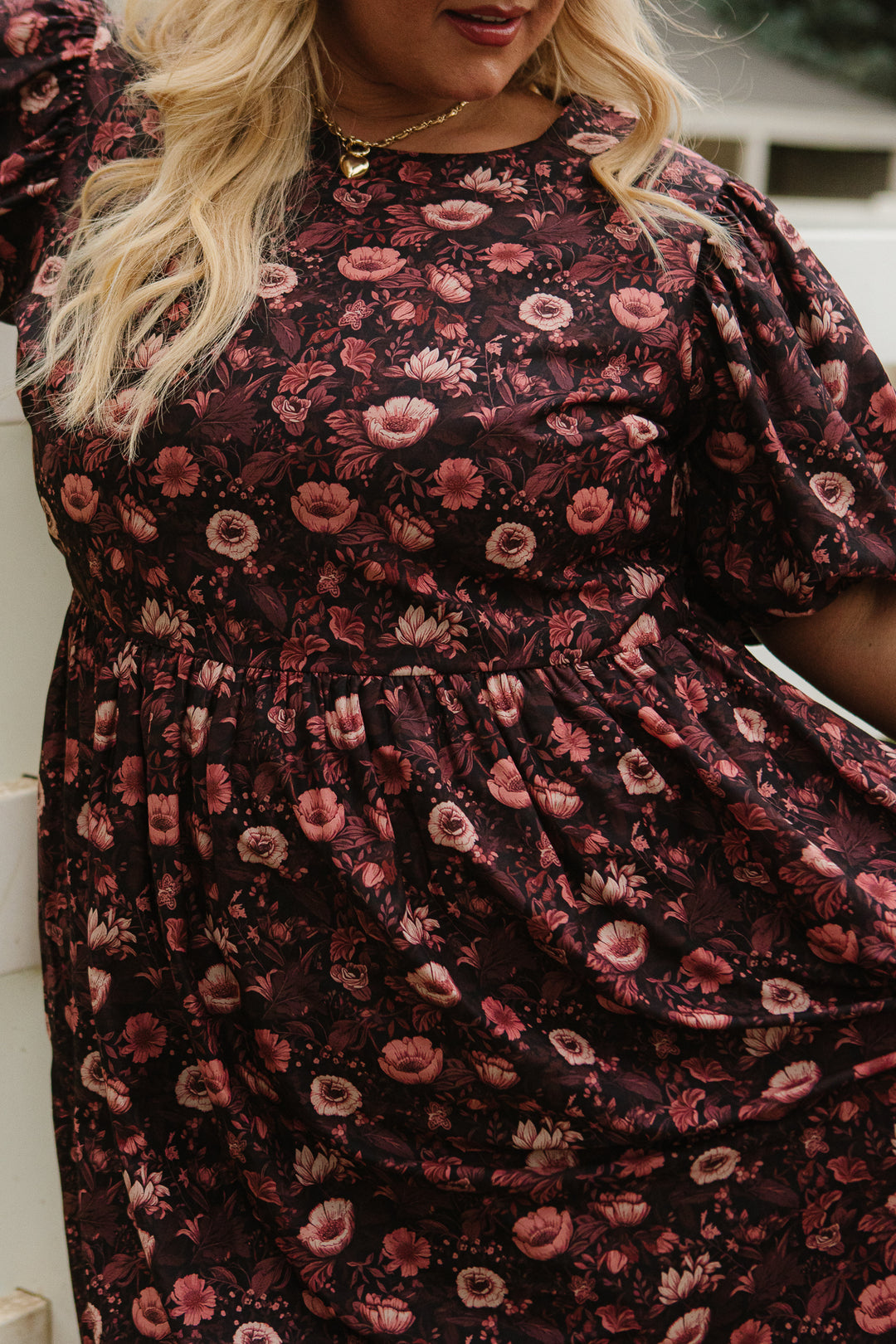 Odette Dress in Moody Floral - FINAL SALE