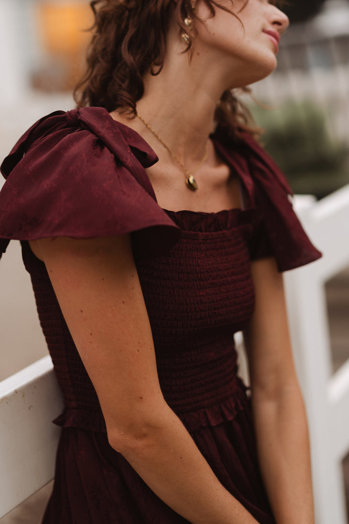 Alana Dress in Mahogany