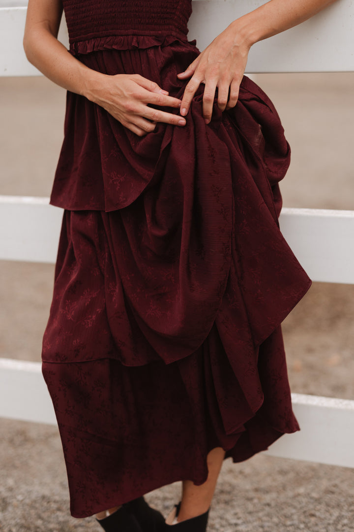 Alana Dress in Mahogany