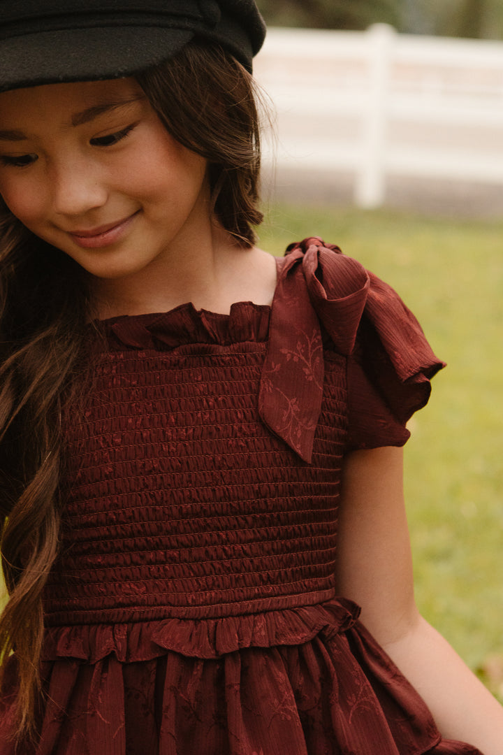 Mini Alana Dress in Mahogany