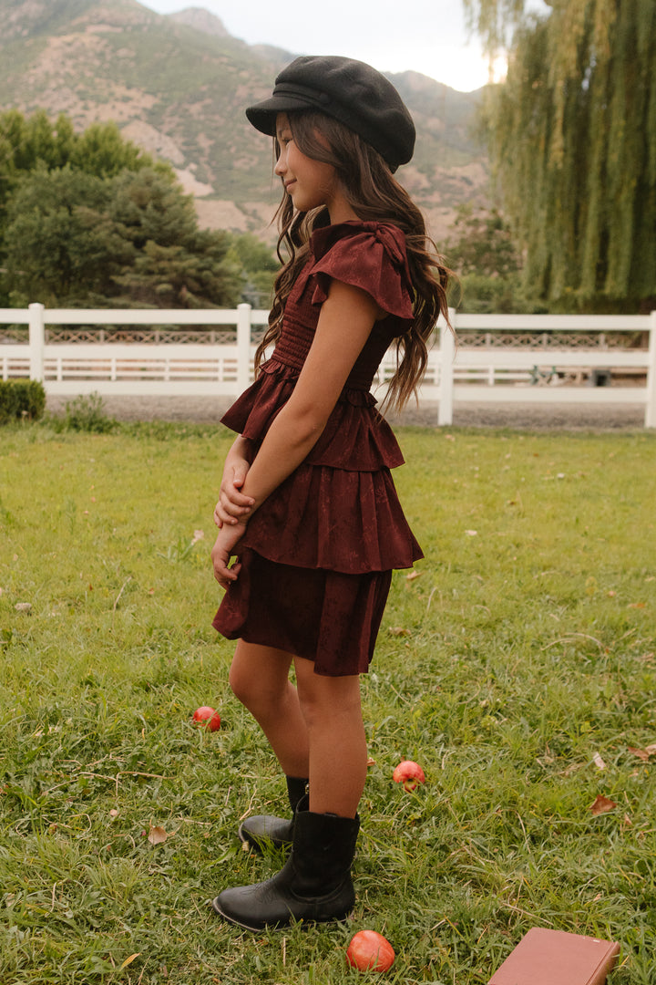 Mini Alana Dress in Mahogany