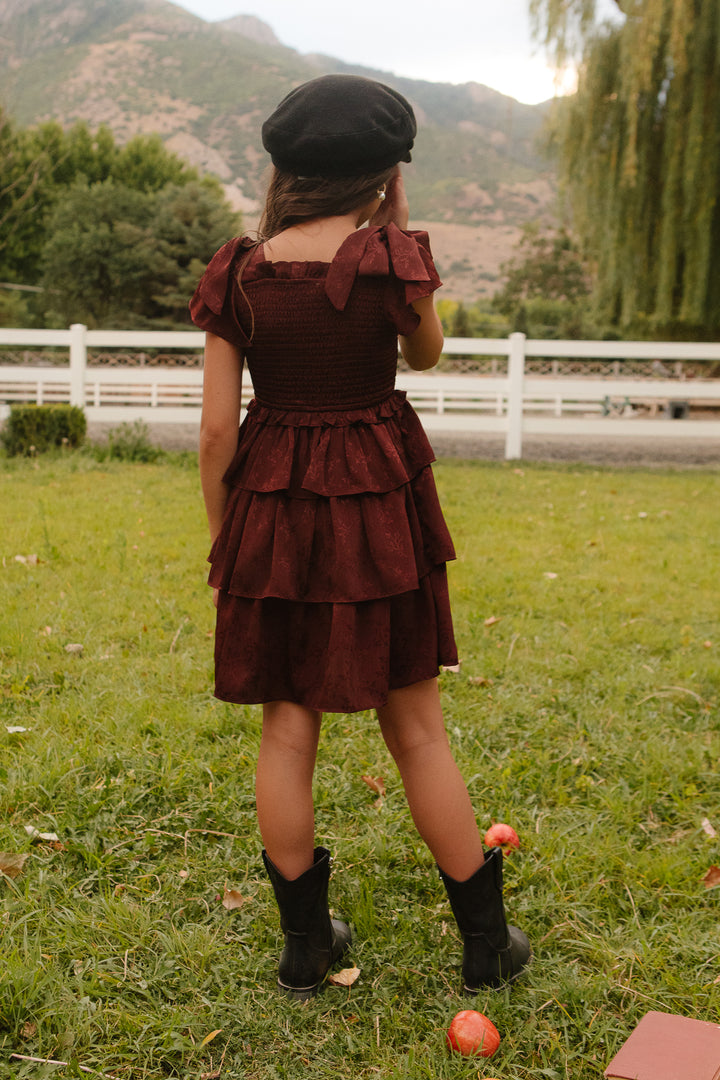 Mini Alana Dress in Mahogany