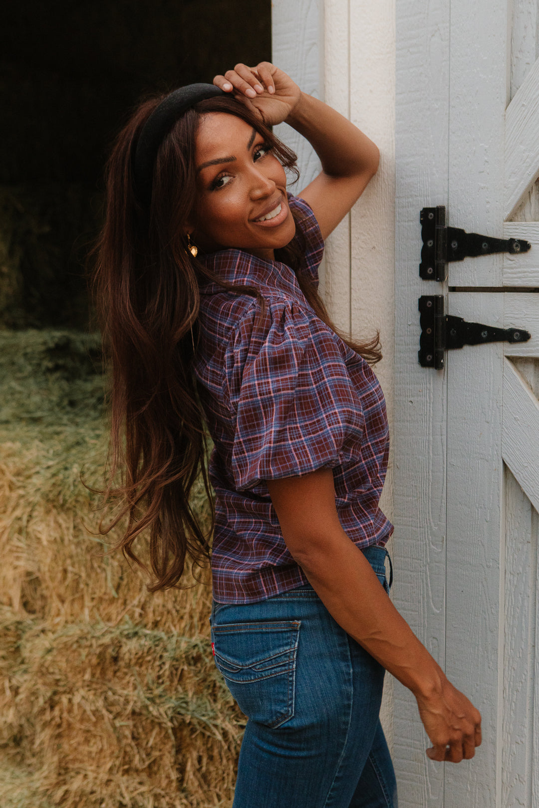 Virginia Blouse in Plaid