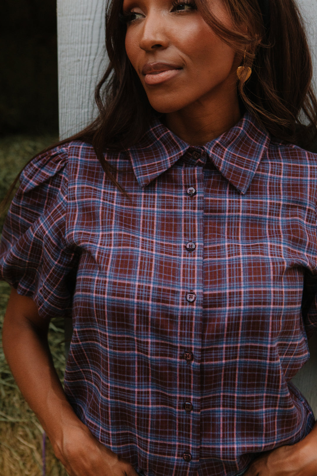 Virginia Blouse in Plaid