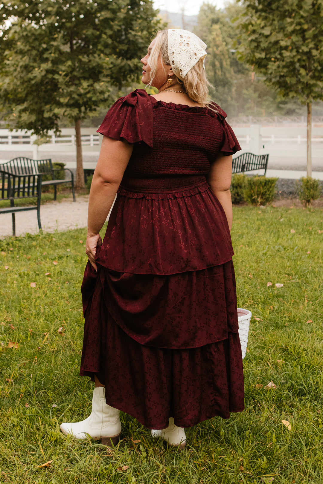 Alana Dress in Mahogany