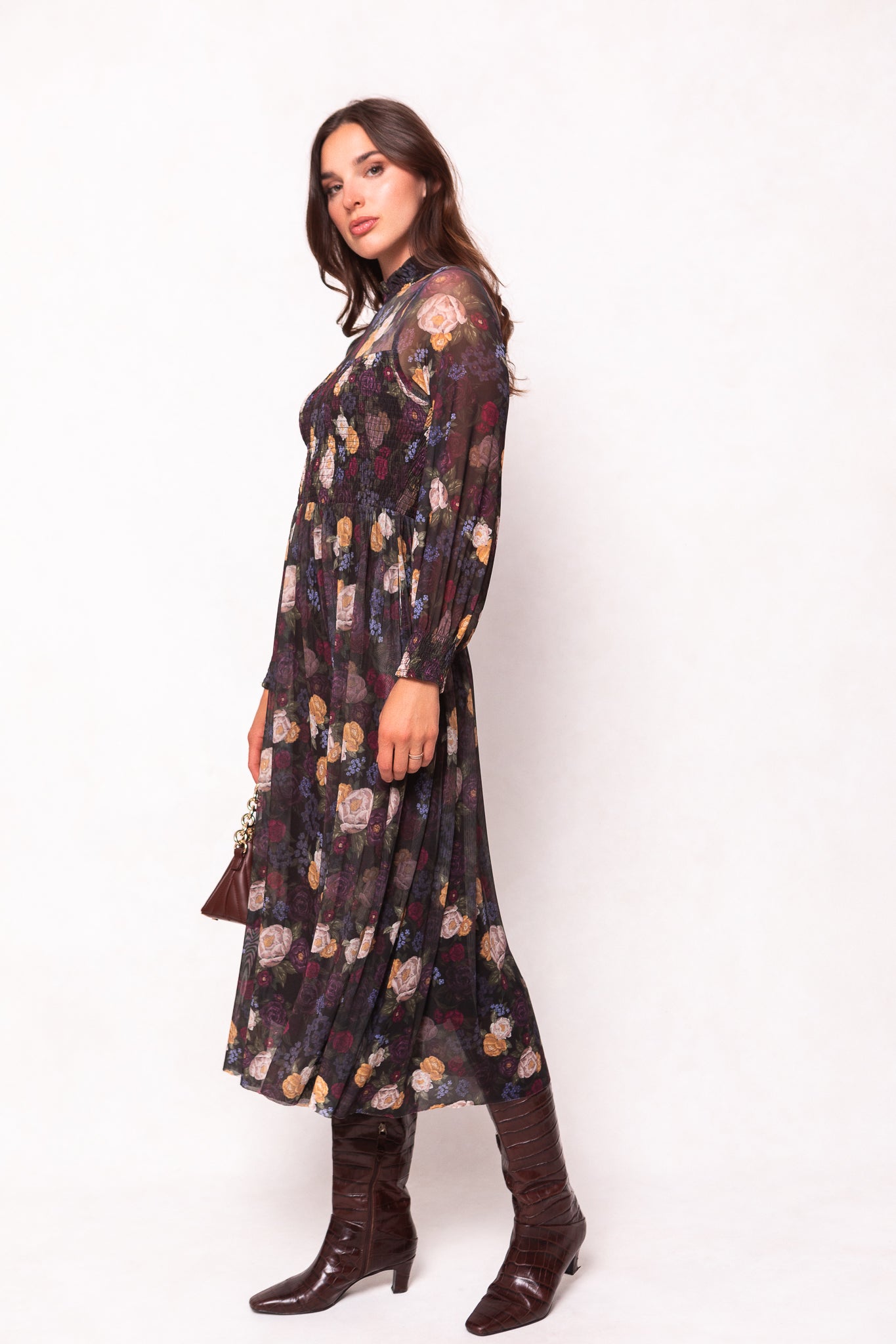 Marla Dress in Winter Floral – Ivy City Co