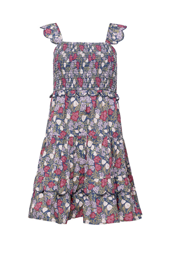 Blossom Dress in Navy Meadow