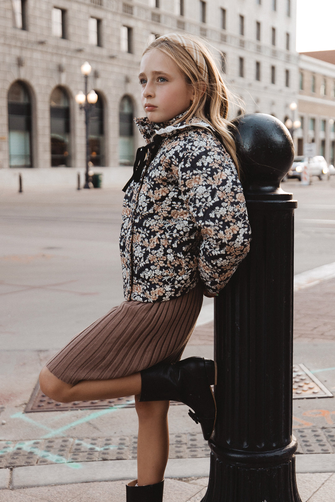 Mini McKenna Quilted Jacket in Floral