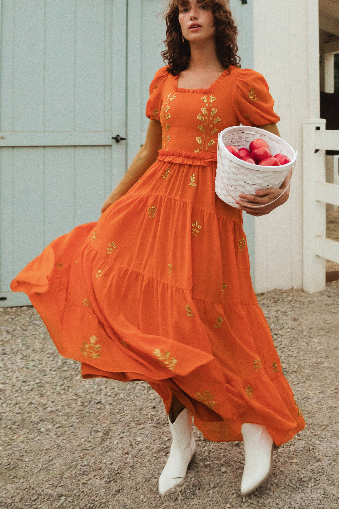 light orange dress Folklore Dress – Ivy City Co