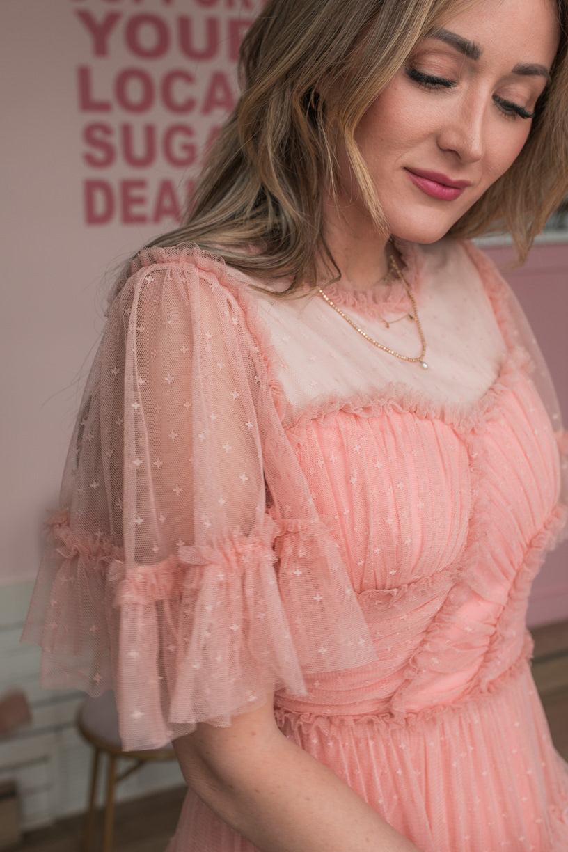 Whimsical Dress in Coral
