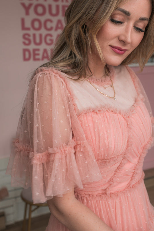 Whimsical Dress in Coral