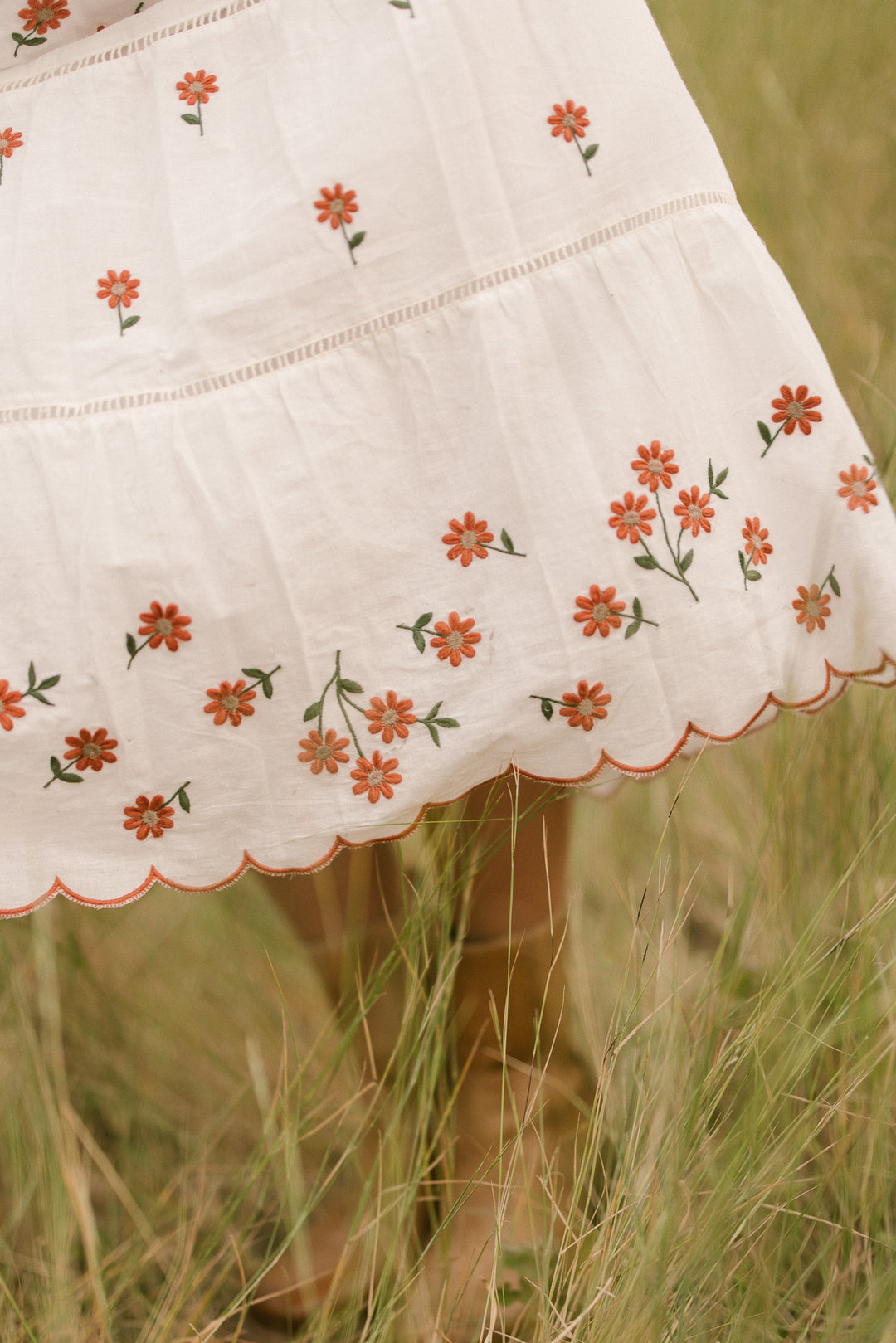 Greta Midi Dress in Rust Floral