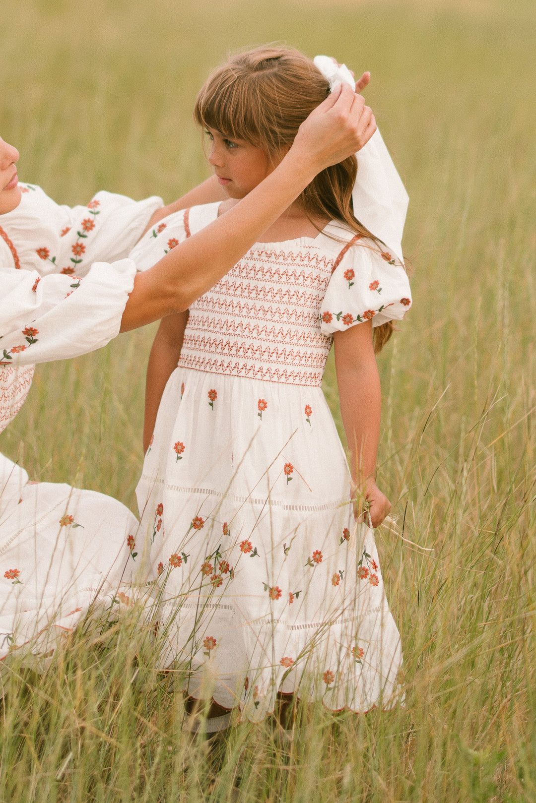 Mini Greta Dress in Rust Floral