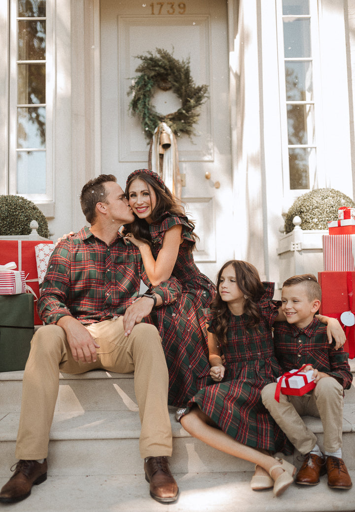 Mens John Shirt in Hattie Green Plaid