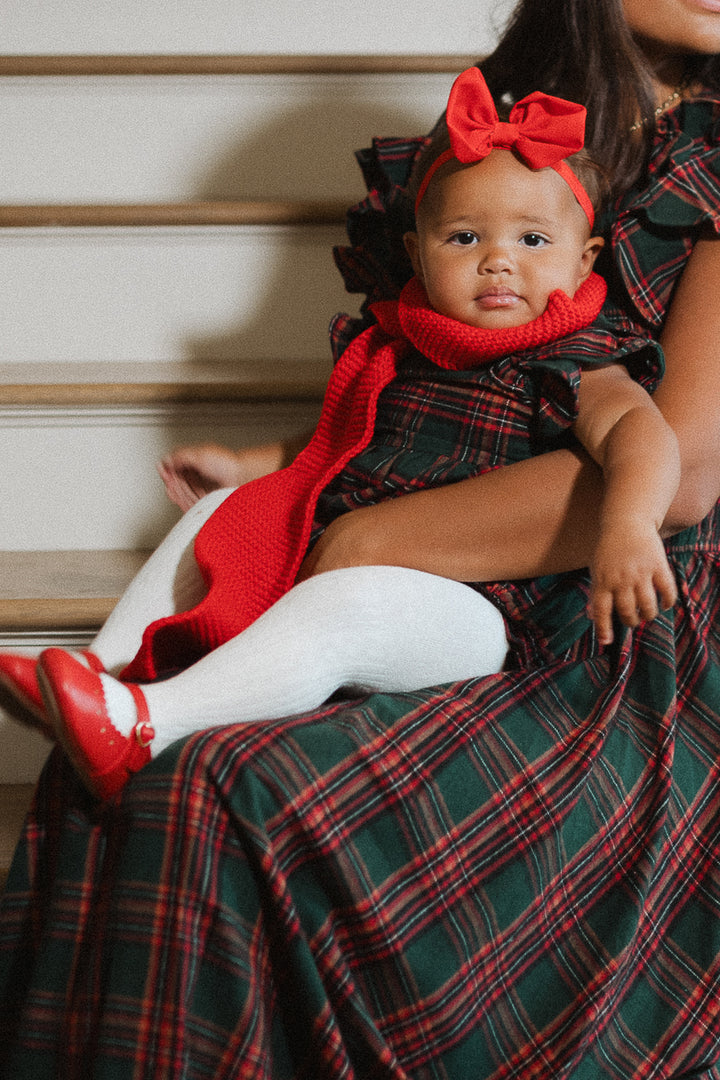 Baby Hattie Romper in Green Plaid